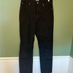 H&M Black High-Rise Straight Leg Jeans | Size US 8 (EUR 40)